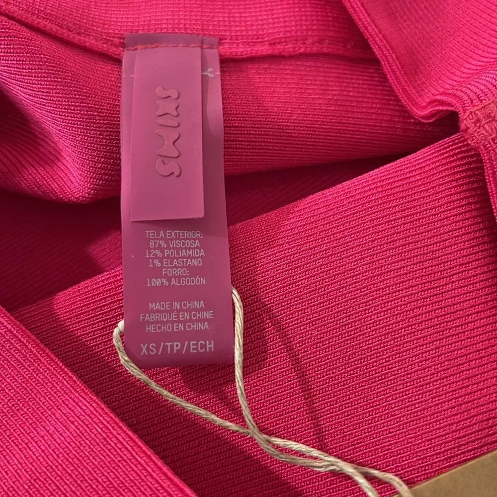 SKIMS•high waist knit magenta bikini bottom XS NWT